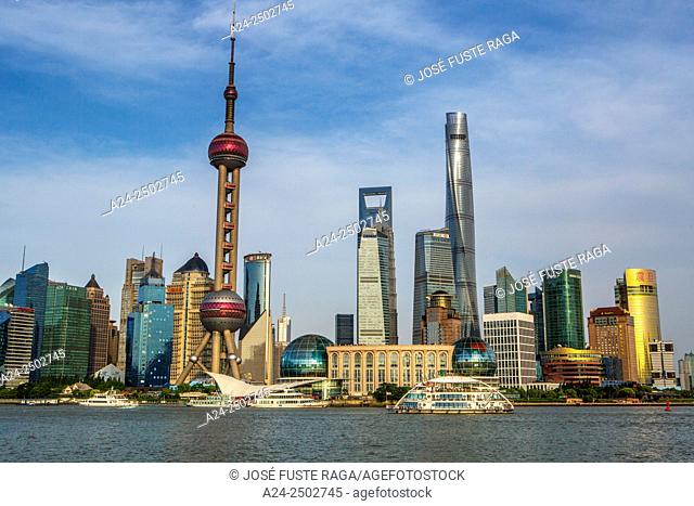China, Shanghai City, Jinmao , World Financial Center and Shanghai Towers