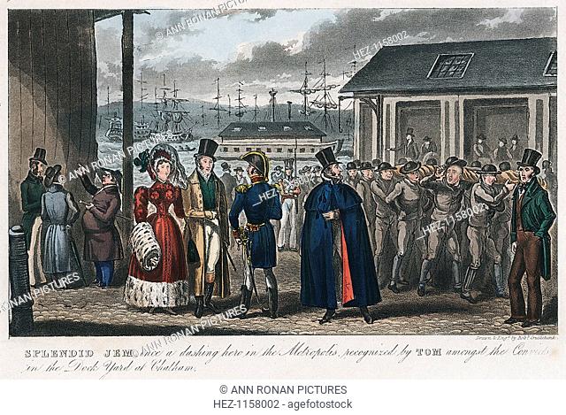 'Splendid Jem', once a dashing hero in the Metropolis, recognised by Tom amongst the convicts in the Naval Dock Yard at Chatham, 1821