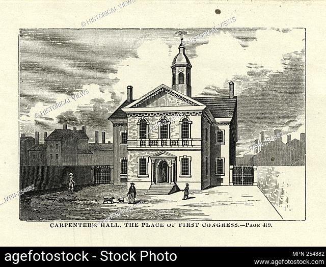 Carpenter's Hall, the place of the first Congress. Emmet Collection of Manuscripts Etc. Relating to American History Continental Congress of 1774