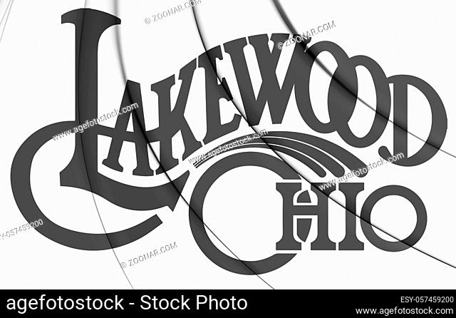 3D Emblem of Lakewood (Ohio), USA. 3D Illustration
