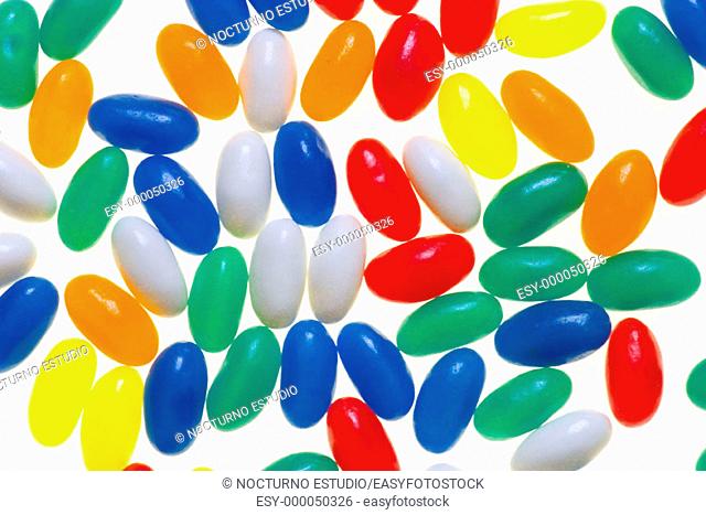 Bright-colored jellybeans