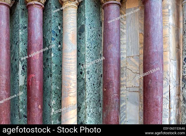 Marble Stone Columns Pillars in Venice Italy