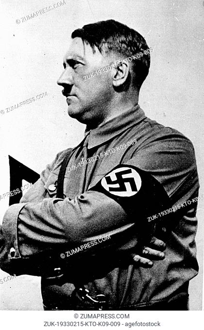 Feb. 15, 1933 - Berlin, Germany - ADOLF HITLER (1889-1945) the leader of Germany from 1933 until his death in 1945, and the leader of the National Socialist...