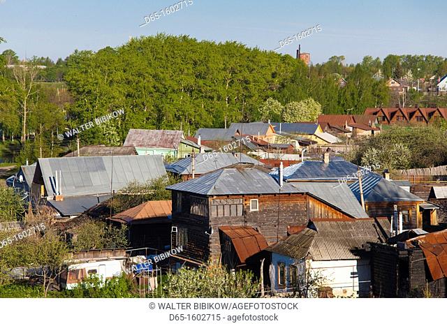 Russia, Vladimir Oblast, Golden Ring, Suzdal, elevated town view