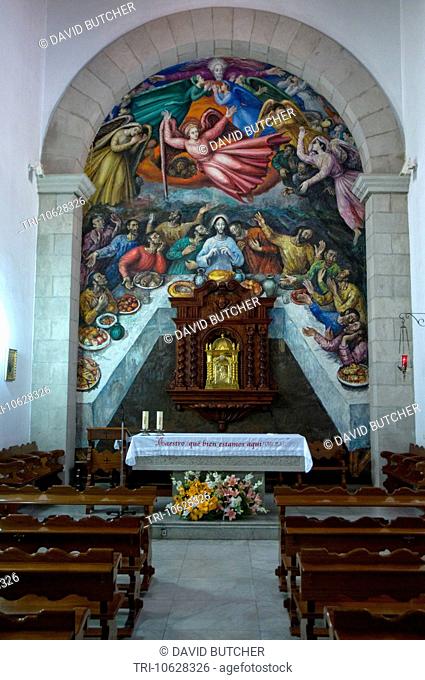 This magnificant mural is behind the altar in one of the chapels of the Basilica of Candelaria tenerife