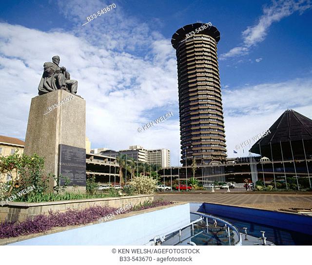 Jomo Kenyatta Monument and Kenyatta Conference Centre. City square. Nairobi. Kenya