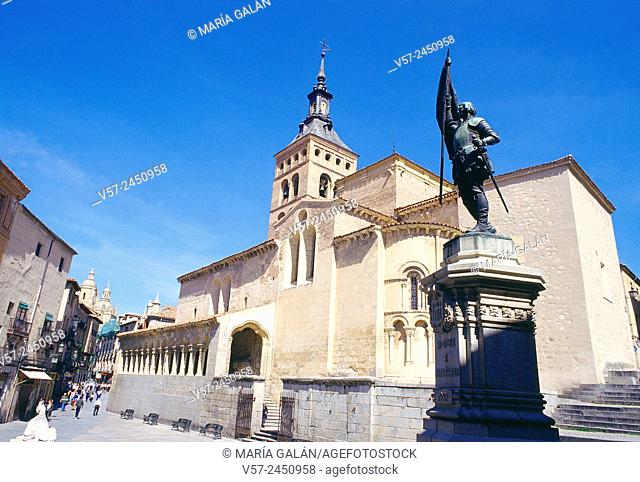 San Martin church. Juan Bravo Square, Segovia, Spain
