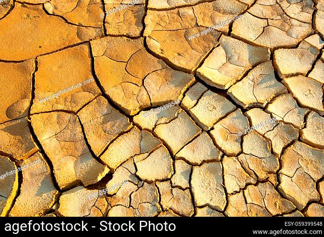 Dry cracked ground background. Concept image of global warming