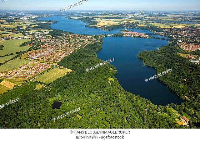 Ratzeburger See lake, Domsee, Küchensee, Fredeburg, Bay of Lübeck, Hanseatic City, Schleswig-Holstein, Germany