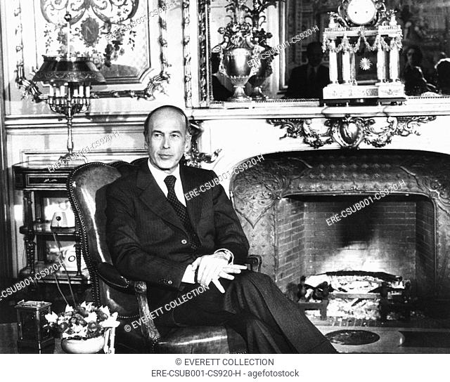 French President Valery Giscard d'Estaing delivered a 'fireside chat' from the Elysee Palace. It was broadcast on Feb. 25, 1975. (CSU-2015-9-755)