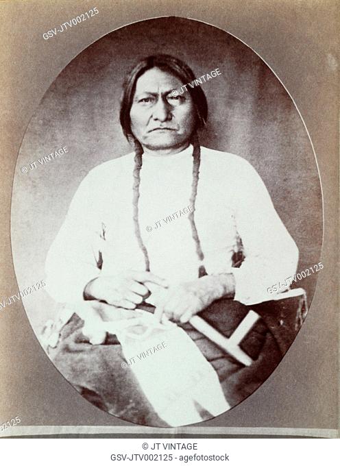 Sitting Bull (1831-1890), Chief of the Hunkpapa Band of the Lakota Sioux, Portrait, 1882