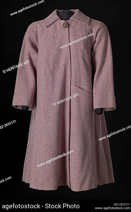 Lavender tweed swing coat designed by Arthur McGee, mid 20th-late 20th century. Creator: Arthur McGee