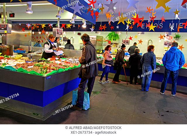 Fish market, Palafrugell, Girona, Catalonia, Spain