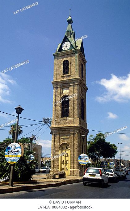 Ottoman clock tower. Beside road