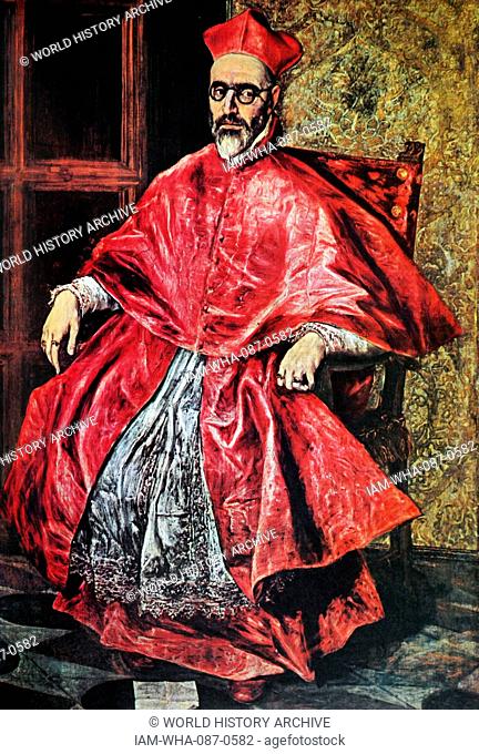 Portrait of Cardinal Nino de Guevara by El Greco (1541-1614) a Greek painter, sculptor and architect. Dated 16th Century