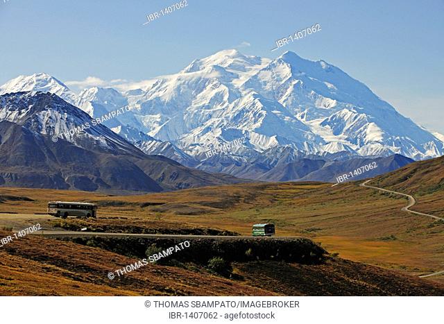 Mt McKinley, highest mountain of North America, Denali National Park, Alaska