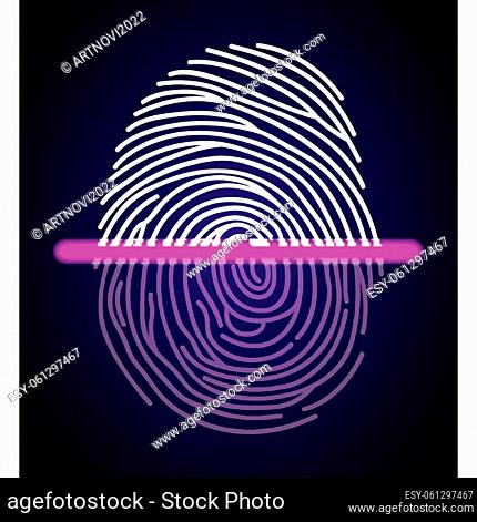 Fingerprint scanner illustration