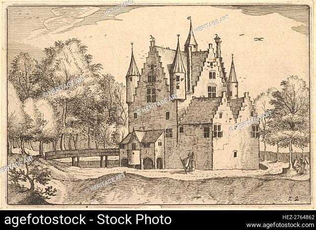 A Castle, plate 22 from Regiunculae et Villae Aliquot Ducatus Brabantiae, ca. 1610. Creator: Claes Jansz Visscher