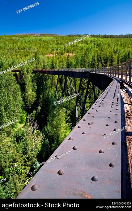 Train trestle on the Kettle Valley Railway near Kelowna, British Columbia, Canada