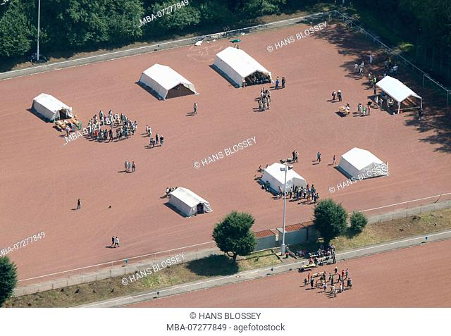 Aerial photo, German Scout Association Sankt Georg, DPSG, International Scout camp, ruhrjamb.2010, European Capital of Culture, RUHR