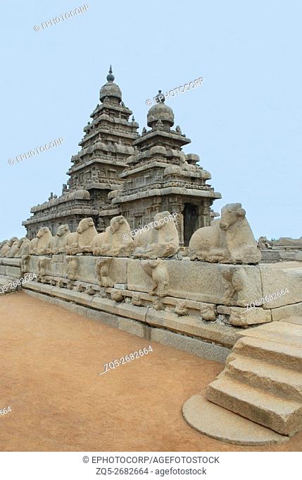 The Shore Temple (built in 700-728 CE), Mahabalipuram, Tamil Nadu, India