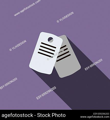 icon in flat style on a violet background