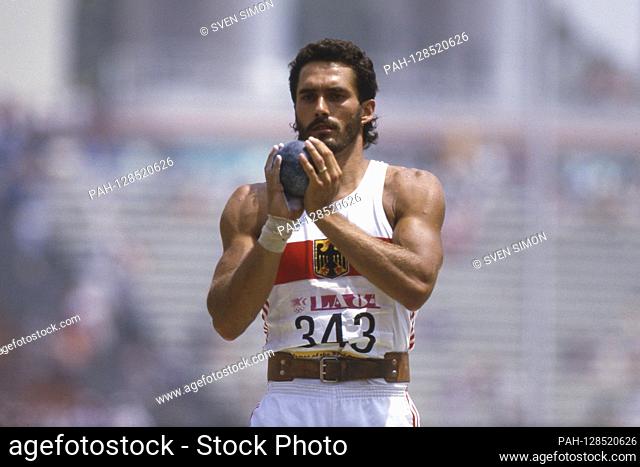 Siegfried (Siggi, Sigi) WENTZ, Germany, GER, FRG, athletics, athlete, decathlon, decathlon, action shot put, games of the XXIII