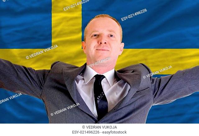 happy businessman because of profitable investment in sweden sta