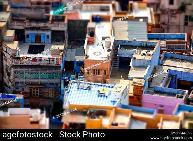 Tilt shift lens - Jodhpur ( Also blue city) is the second-largest city in the Indian state of Rajasthan and officially the second metropolitan city of the state