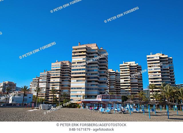 Playamar beach Torremolinos resort Costa del Sol coast the Malaga region Andalusia Spain Europe