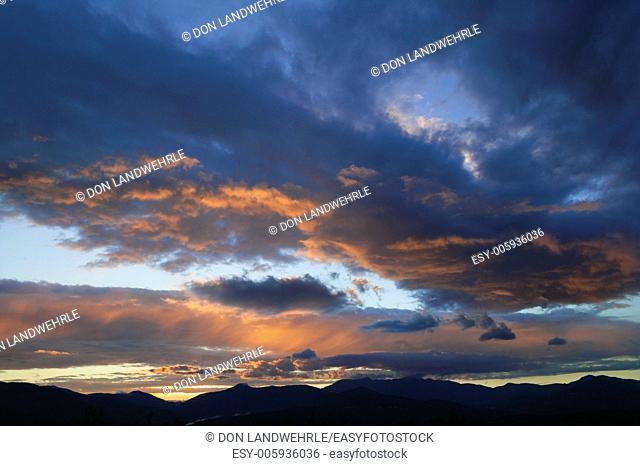 Sunset over Mt. Mansfield, Stowe, Vermont, USA