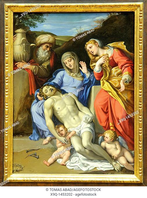 The Lamentation, 1603, by Domenichino, Domenico Zampieri, Italian, Oil on copper, 20 7/8 x 14 3/4 in , 53 x 37 5 cm, Metropolitan Museum of Art, New York City