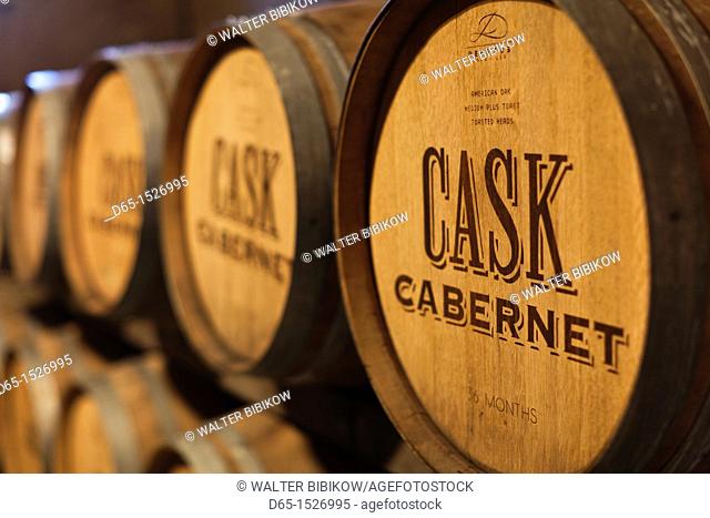 USA, California, Northern California, Napa Valley Wine Country, Rutherford, Rubicon Vineyard, owned by film dirctor Francis Ford Coppola, wine casks