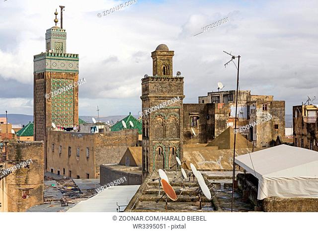 Moscheen in der Stadt Fes in Marokko