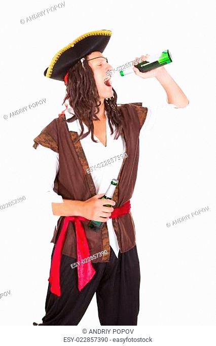 Pirate Drinking Beer