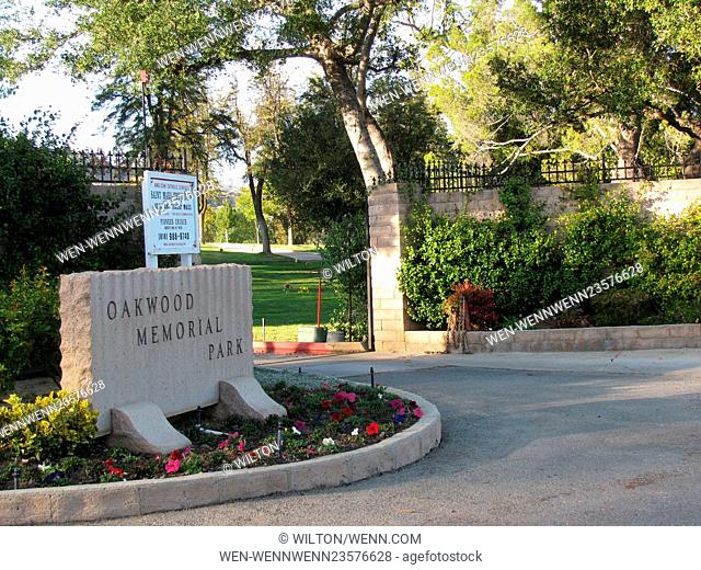 Celebrity final resting places - Oakwood Memorial Park. Featuring: General view Where: Chatsworth, California, United States When: 01 Mar 2016 Credit:...
