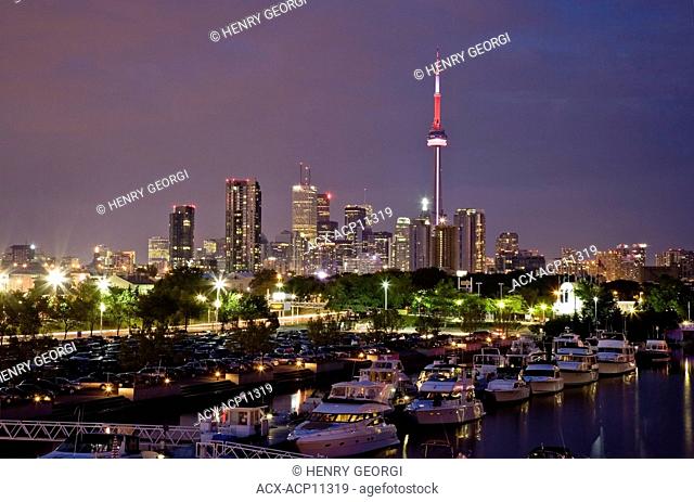 View of Toronto skyline from Ontario Place, Ontario, Canada