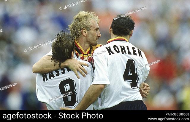 firo, 02.07.1994 archive picture, archive photo, archive, archive photos football, soccer, WORLD CUP 1994 USA round of 16: Germany - Belgium 3:2 Rudi Voller