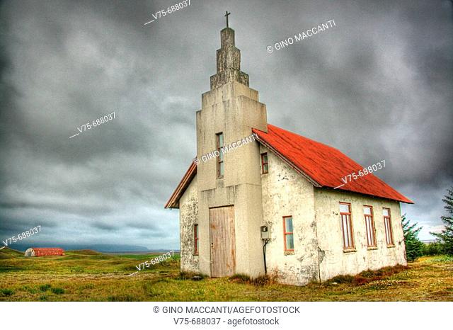Church as warehouse. South Iceland