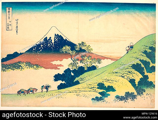 €ç”²å·žçŠ¬ç›®å³ . Artist: Katsushika Hokusai (Japanese, Tokyo (Edo) 1760-1849 Tokyo (Edo)); Period: Edo period (1615-1868); Date: ca