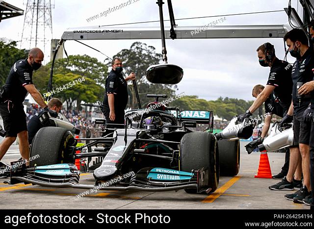 # 44 Lewis Hamilton (GBR, Mercedes-AMG Petronas F1 Team), F1 Grand Prix of Brazil at Autodromo Jose Carlos Pace on November 12, 2021 in Sao Paulo, Brazil