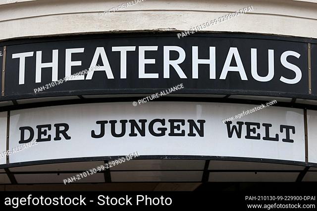 28 January 2021, Saxony, Leipzig: The Theater der Jugend Welt (TdJW) at Lindenauer Markt. The children's and youth theatres in Leipzig and Dresden are...