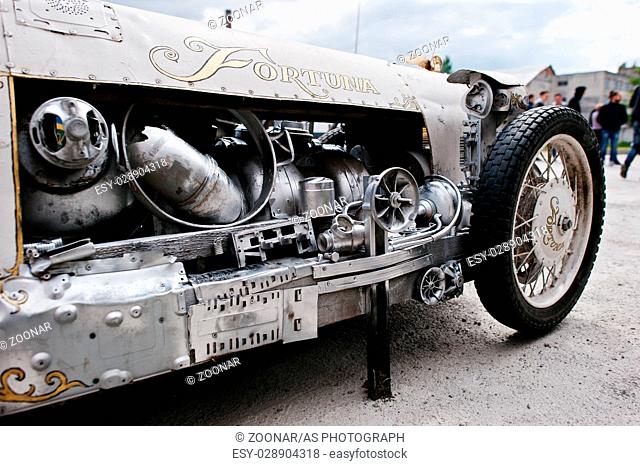 Podol, Ukraine - May 19, 2016: Handmade vintage retro classic sport car