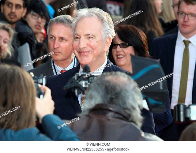 UK premiere of 'A Little Chaos' at the Odeon - Arrivals Featuring: Alan Rickman Where: London, United Kingdom When: 13 Apr 2015 Credit: WENN.com