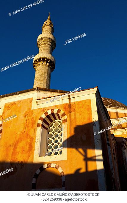 Mosque of Soleiman the Magnificent in the medieval city, Rhodes Town, Rhodes Island, Dodecaneso, Greece, Mediterranean Sea
