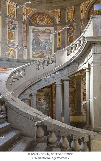 Scala Regia, Villa Farnese, Villa Caprarola, Viterbo, Lazio, Italy