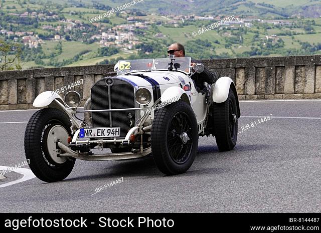 Mille Miglia 2014, No. 62 Mercedes-Benz 720 SSKL built in 1930 Vintage car race. San Marino, Italy, Europe