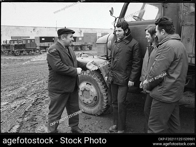 ***APRIL 10, 1973, FILE PHOTO***  The unionists in Troubky nad Becvou, in the Prerov district, can boast of their concrete cooperation with the Local National...