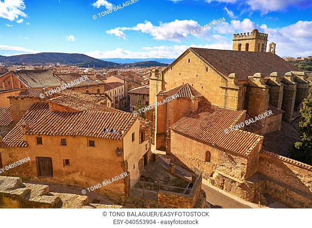 Mora de Rubielos village in Teruel Spain located on Gudar Javalambre Sierra