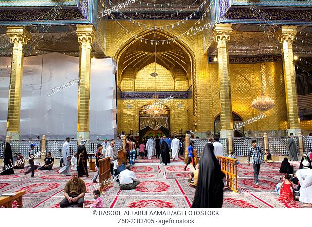 It is the shrine of great taste gilded dome and minarets, One of Shiite imams who is the brother of Imam Hussein bin Ali bin Abi Talib